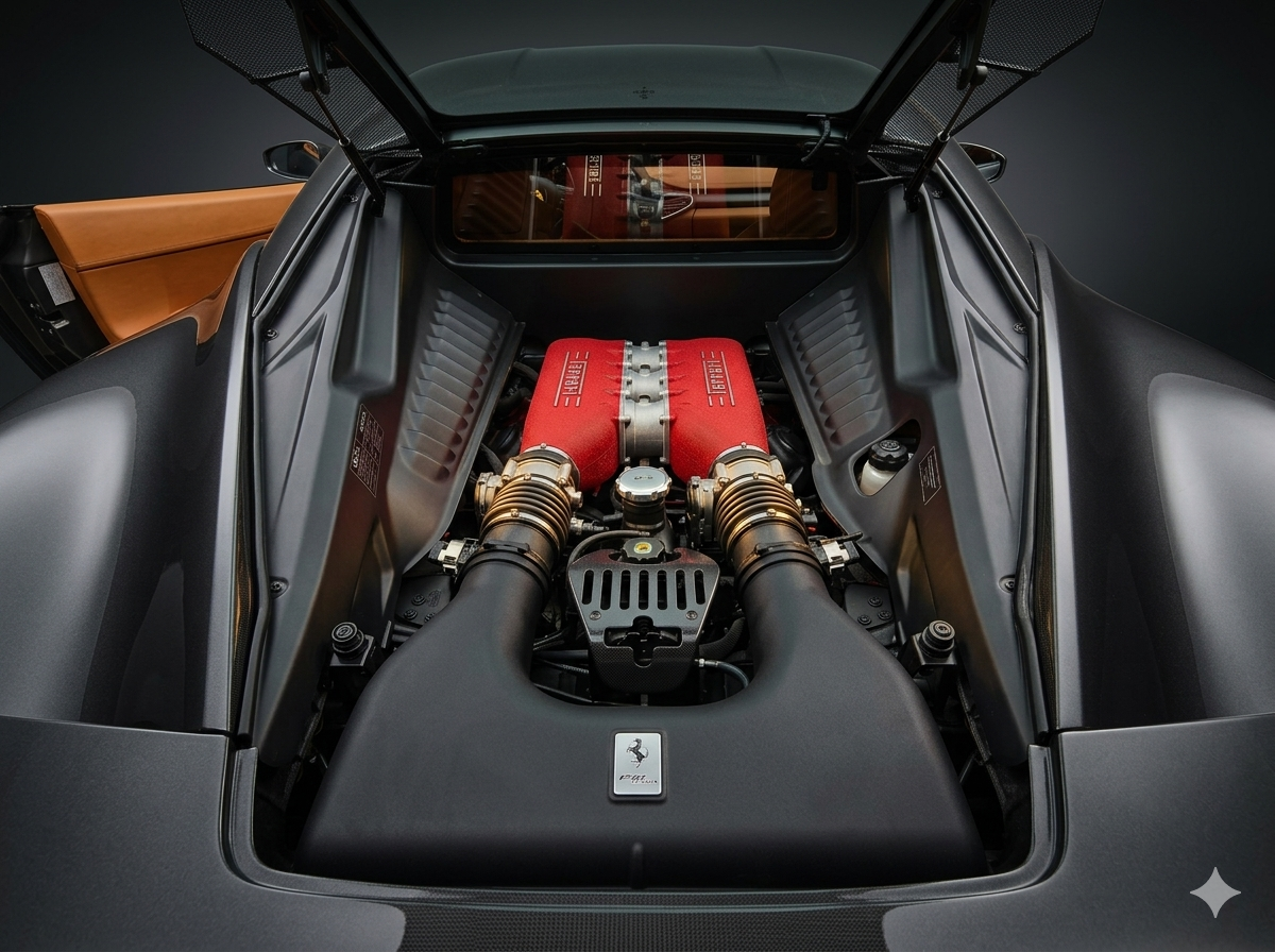 Ferrari 458 Italia V8-Saugmotor – 570 PS