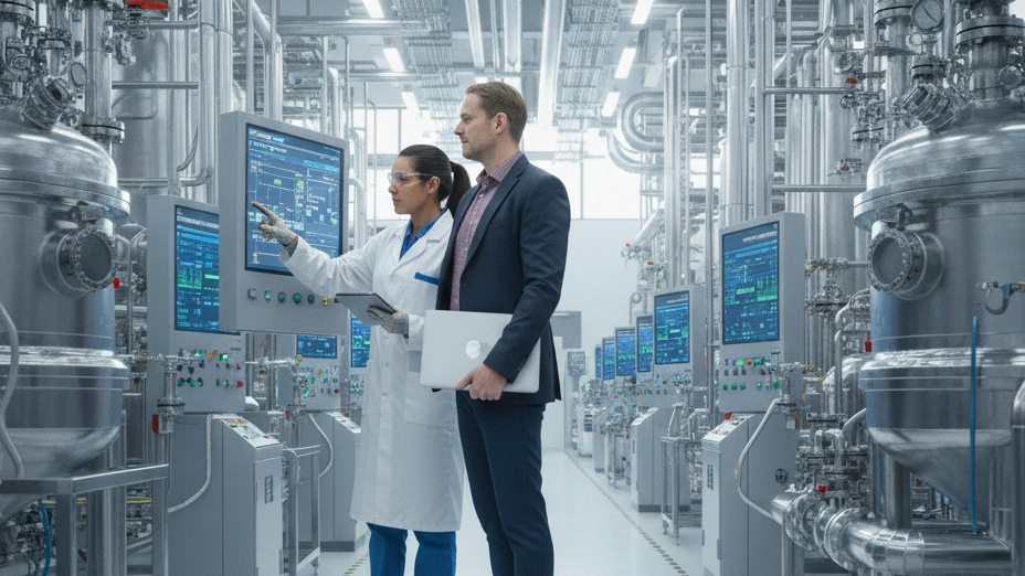 Industria de procesos - sala de control